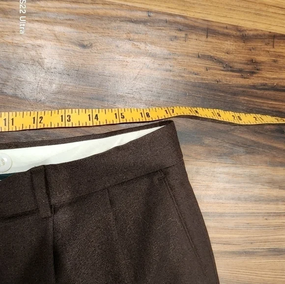 Worsted Wool Pleated Dress Pants - Picture 7 of 12